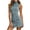 Blue 18, variant on Karymi Plus Size Dresses Mock Neck Sleeveless A‑Line Dress, Asymmetrical Metal Buttons High Waist Solid Short Dress for Daily Party Streetwear