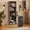 Walnut, variant on Haooyeah Foldable Desk with Storage Shelves & Chalkboard, Space-Saving Study Desk, White