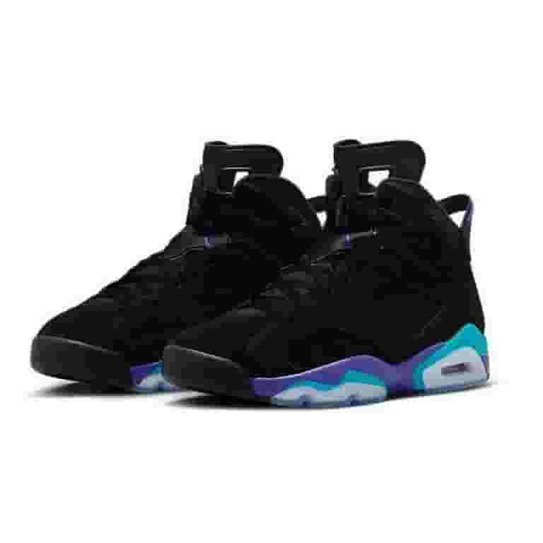 NIKE★AIR JORDAN 6 RETRO★BLACK/BRIGHT CONCORD/AQUATONE Men's Air Jordan 6 Retro