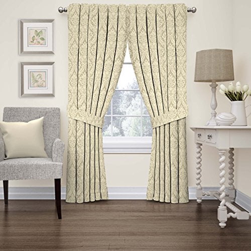 Waverly 15421052063LIN Rideau de Fenêtre Damas, 52 Pouces x 63 Pouces, Lin