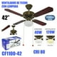 thumbnail image 2 of Ventilador de Techo con Lámpara LED Megaluz  CF1100-42, 2 of 2