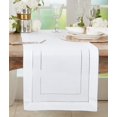 thumbnail image 2 of Fennco Styles Double Hemstitched White Table Runner 16" W x 72" L - Solid Color Table Cover for Dining Table, Banquets, Holidays, Weddings, Home Décor and Everyday Use, 2 of 3