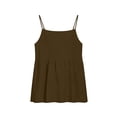 thumbnail image 6 of Womens Cotton Linen Solid Color V Neck Strappy Tank Tops Loose Fit Casual Sleeveless Shirts Blouses Coffee, 6 of 6