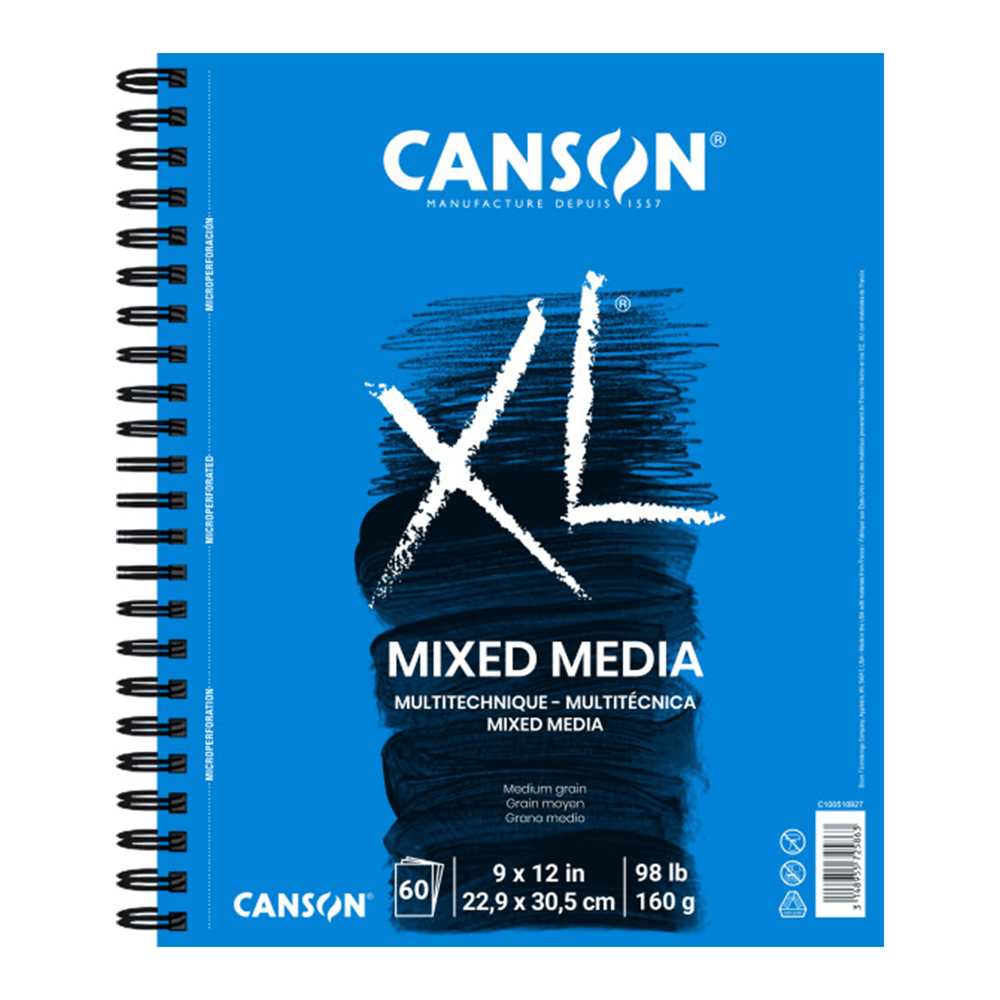 Colonial frelsen Rubin Canson XL Mix Media Sketch Pad, 9" x 12" Drawing Paper Spiral Sketchbook,  60 Sheets - Walmart.com