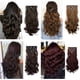 thumbnail image 5 of Extensiones de cabello natural con clip, extensiones de cabello rizado de 50 cm, 7 piezas, 16 clips, postizo sintético, extensiones de cabello largo ondulado, B Rojo Verde MX-0132446FYD, 5 of 5