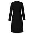thumbnail image 5 of Elvqul Dresses for Women Long Sleeve Round Neck Womens Dresses Plus Size Plain Pullover Long Dresses Black Trendy, 5 of 7