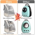thumbnail image 4 of Mochila para gatos SsawCasa, tamaño grande, para mascotas de hasta 7 kg, color beige, 4 of 8