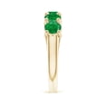 thumbnail image 6 of ANGARA Natural Half Eternity Five Stone 2.25 ct Emerald Wedding Band in 14K Yellow Gold for Women (Size-5mm) | May Birthstone, Birthday, Anniversary, Jewelry Gift for Women | Natural Emerald Ring, 6 of 12