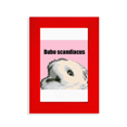 thumbnail image 1 of Bubo Scandiacus Bird White Picture Display Art Red Photo Frame, 1 of 4