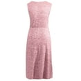 thumbnail image 4 of Puliio Women Dresses Fashion Solid Casual Dress Summer V Neck Sleeveless Sexy Mid-Calf Long Dresses With Pockets, 4 of 5
