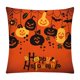 thumbnail image 2 of Fundas De Almohada De Tiro De Halloween 18X18 Pulgadas Decoraciones De Halloween Sombrero De Bruja De Calabaza Funda De Almohada De Araña Funda De Cojín De Lino 4 Uds Inevent HA037671-00, 2 of 6