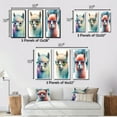 thumbnail image 4 of Designart "Cool Alpaca with Sunglasses Watercolor Style I" Animals Llama Wall Art Set Of 3 - Llama Blue Canvas Set For Living Room Decor, 4 of 6