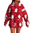 thumbnail image 5 of Dweltoz Halloween Hoodies for Women Ghost Pumpkin Star Print Pullover Hoodie Long Sleeve Loose Fit Sweatshirt with Pockets Casual Halloween Party Tops,Red 3XL, 5 of 6
