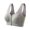 Grey, variant on Under $5 Jelly Bras for Women Warm Tone Embossed Jacquard Wireless Sleeping Bra Front Closure Full Coverage Light Lining Supportive Comfort No Underwire Brassiere Gkeoshab