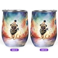 thumbnail image 2 of Hello 2025 Pug Celebrates Happy New Year Firework Balloon 12oz Stainless Steel Wine Tumbler Insulated Cup with Lid Dog Lover Gifts - 02024, 2 of 5