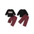 thumbnail image 2 of BemeyourBBs Toddler Boy Christmas Outfit Santa Long Sleeve Sweatshirt Plaid Pants, 2 of 8