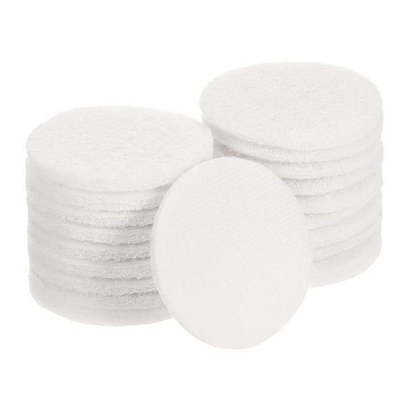 Uxcell 20 Pcs 3 Inch Nylon Hoop Scrubbing Pad 2000 Grits Scrubber Scouring Pads Hoop and Loop Surface Conditioning Disc, White