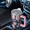thumbnail image 6 of OBREWU Pioneer Flower Tumbler with Handle and Lid,Pioneer Flower 40oz Double Wall Vacuum Insulated Tumbler,Cups Gift for Women and Men, 6 of 7