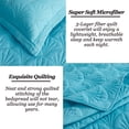 thumbnail image 5 of Blue Quilt Set Queen Size - Scallop Embroidered Soft Lightweight Bedspread 3-Piece for All Season (1 Quilt, 2 Shams), 5 of 8