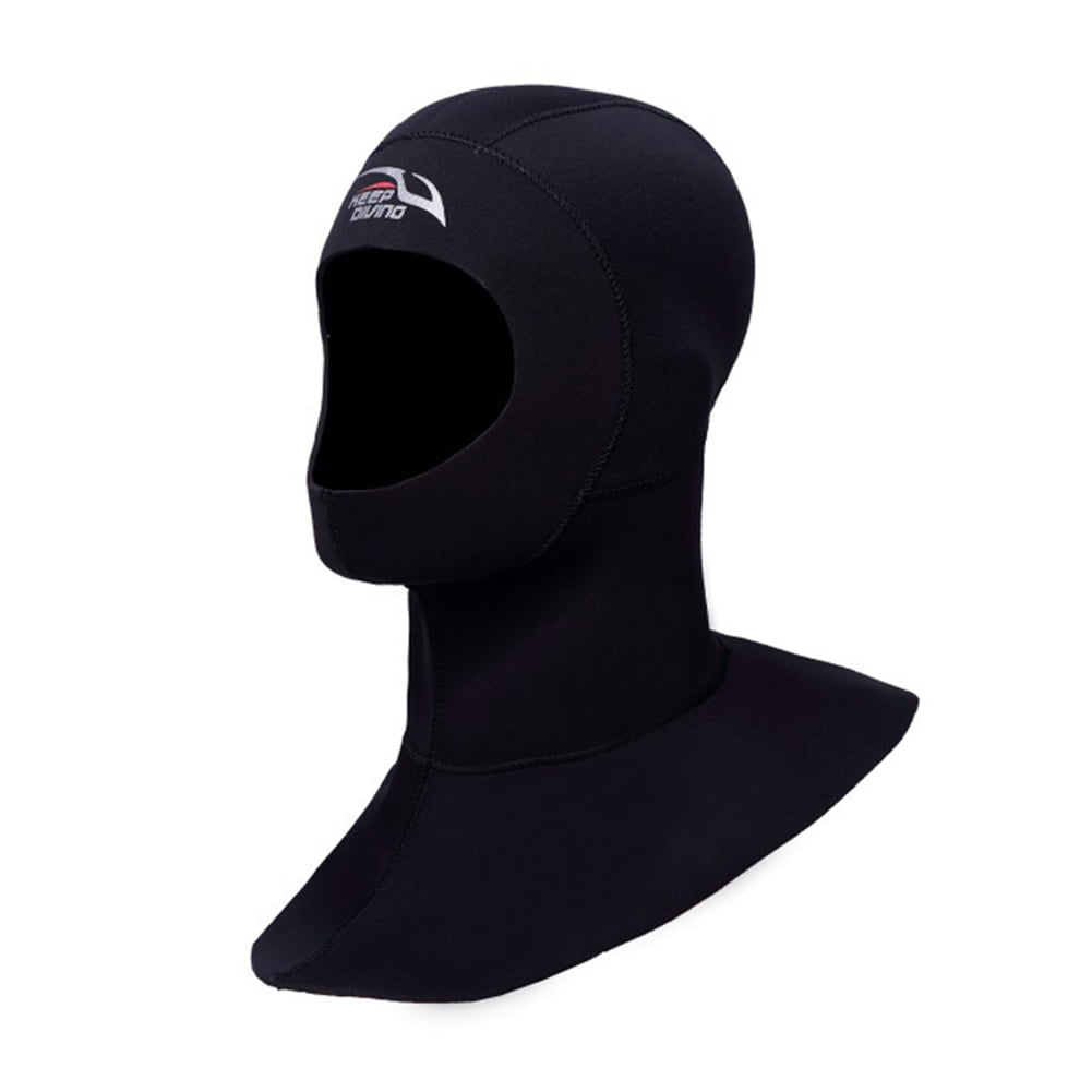 Diving Hat Black Line S 3Mm Neoprene Scuba Diving Hood With Shoulder