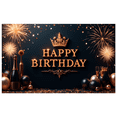 thumbnail image 2 of Yatrandify Decorative Design Birthday Party Banner Polyester Material Celebration Banner Crown Element Balloon Decor for Birthday Party Indoor Decoration Holiday Celebration, 2 of 8