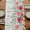 thumbnail image 5 of Table Runners 70 Inches Long Dress Scarves, Pink Spring Floral Farmhouse Coffee/Dining/Kitchen Table Decor, Holiday Table Runner, Weeping Romantic Flowers Wooden 13x70 Inch, 5 of 9