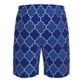 thumbnail image 6 of Lukts Blue Gold Grid Lantern Shapes Mens Swim Trunks Quick Dry Swim Shorts With Funny Beach Shorts, 6 of 9