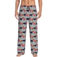 thumbnail image 2 of Kdxio Dachshund Dog Heart Print Men's Sleep Pajama Pant Lounge Pants with Pockets, 2 of 8