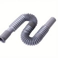 thumbnail image 1 of 1pc Expandable Flexible Universal Kitchen Sink Sewer Drain Pipe Tube S Trap, Bathroom Vanity Sink Drain Plumbing P Trap Tubing, 1 of 4