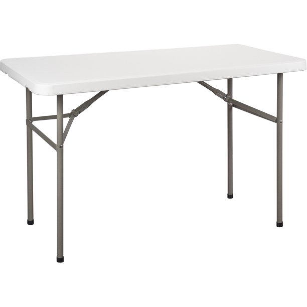 Kleton Table Kleton Polyethylene Folding Table, 48-Inch by 24-Inch, 500-lbs Capacity ...