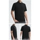 thumbnail image 1 of Blusa y camisa de manga corta con cuello alto para hombre, cuello alto, media cremallera, para fitness y ocio, deportiva, color liso, manga corta, blusas de poliéster para hombre, 1 of 3