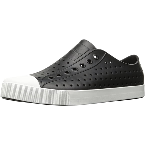 Native Jefferson Adult Shoes - Jiffy Black/Shell White - M7W9