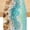 Blue Beach, variant on Bamboo Print Table Runner 13x36 Inch, Japanese Asian Zen Oriental Botanical Linen Table Runners for Kitchen & Dining