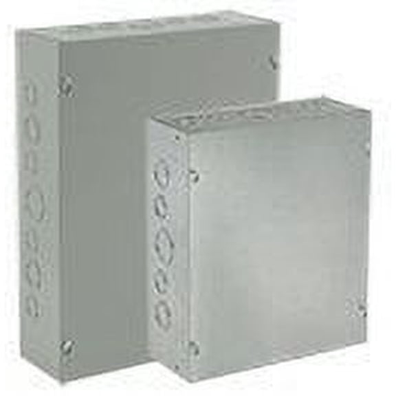 Hoffman ASE10X10X4NK Pull Box, Screw Cover, Steel, 10" x 10" x 4", Gray