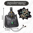 thumbnail image 2 of Byhoo DND Dice Bags, Dice Tray Bags 2 In 1, Large Dice Bag Can Hold 6 DND Dice Sets, DND Dice Pouch, Suitable for DND Board Games, Glow in the Dark, PU Leather Dice Bag, Good Partner for Larp Players, 2 of 7