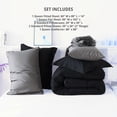 thumbnail image 6 of IGI Queen Size 7 Piece Comforter Set | Bed in a Bag for Unisex Adult | Black/Gray, 6 of 6