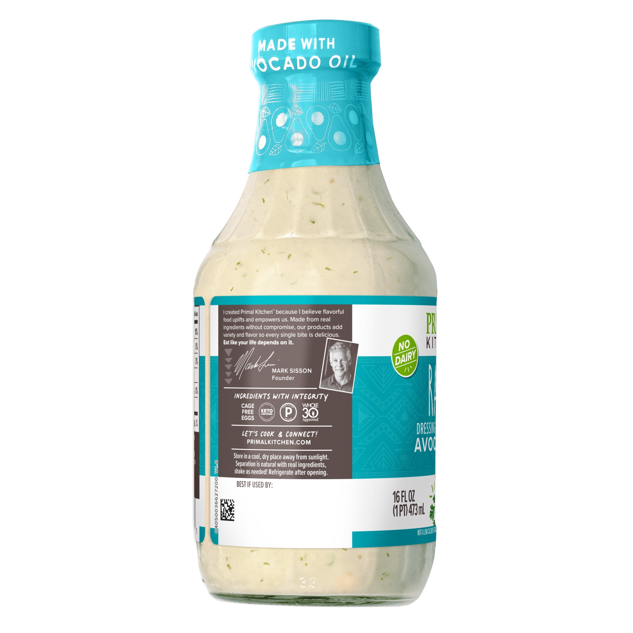 Primal Kitchen Ranch Dressing, 16 oz