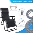 thumbnail image 2 of Cuerdas elásticas de repuesto universales para silla Zero Gravity, herramienta de reparación de sillón reclinable Zero Gravity, kit de reparación de sillón reclinable (gris, 4 cables), 2 of 5