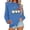 Blue, variant on Feancey Women's Crewneck Sweatshirt Christmas Gnome Print Fleece Lined Sweatshirts Holiday Casual Long Sleeve Pullover Tops Funny Gifts Pink S