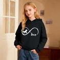 thumbnail image 2 of IWRICH Love Horse Hoodie for Kids Girls Hooded Sweatshirt Crew Neck Long Sleeve Pullover Tops,Size 2-14 Years Black 150, 2 of 4