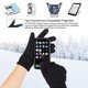 thumbnail image 4 of Juego de gorro de invierno, bufanda, guantes con pantalla táctil para hombres y mujeres, color negro, 4 of 5