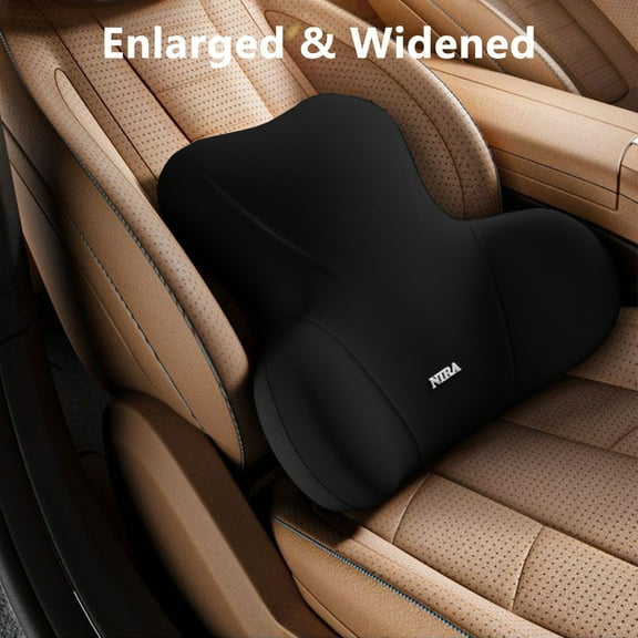 Konghyp Automotive Headrest Lumbar Memory Foam Cushion – Universal Backrest for Car Support and Driving Comfort – Enhances Lumbar and Neck Support for Improved Posture.