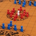 thumbnail image 3 of Juego de ajedrez vikingo Hnefatafl con tapete de cuero y piezas de madera, 3 of 6