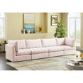 thumbnail image 4 of Meridian Furniture Jacob Pink Velvet Modular Sofa, 4 of 10