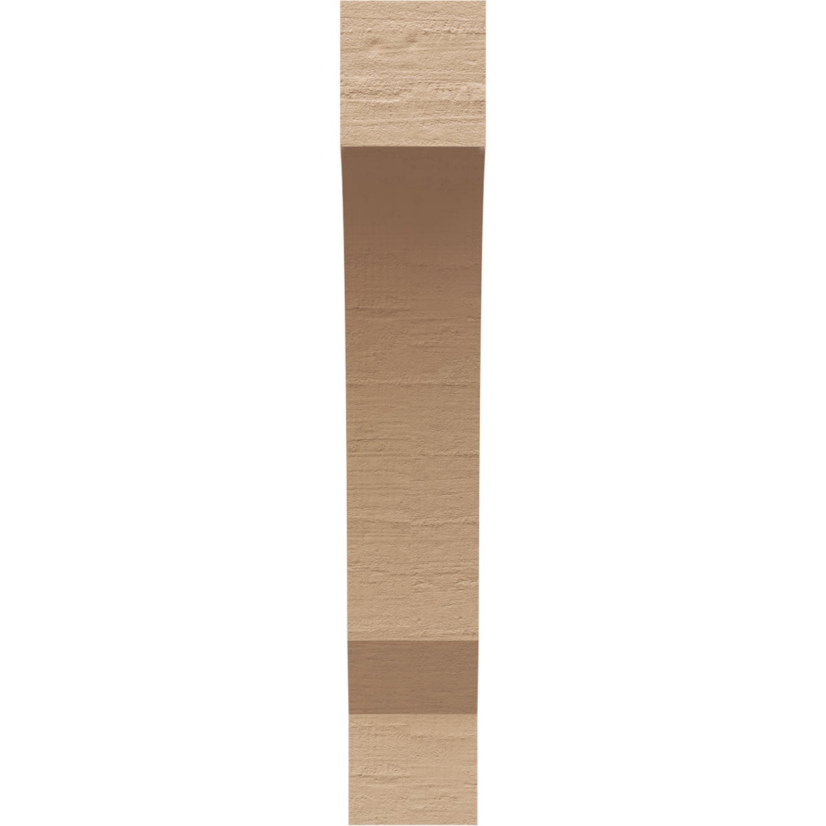 2"W x 4"D x 12"H Thin Moab Rough Cedar Woodgrain TimberThane Corbel, Primed Tan