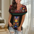 thumbnail image 7 of Youyipin Womens Tops Chiffon Blouses Dressy Casual Tops Summer Tunics V Neck Business Short Sleeve Shirts for Women, 7 of 7