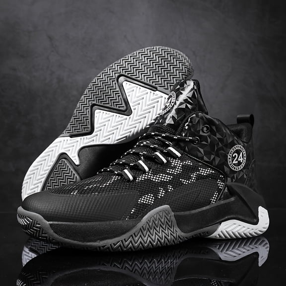 Men's Breathable Basketball Sneakers - Non-Slip, Shock-Absorbing Sneakers for Training & Outdoor Activities,Comfortable