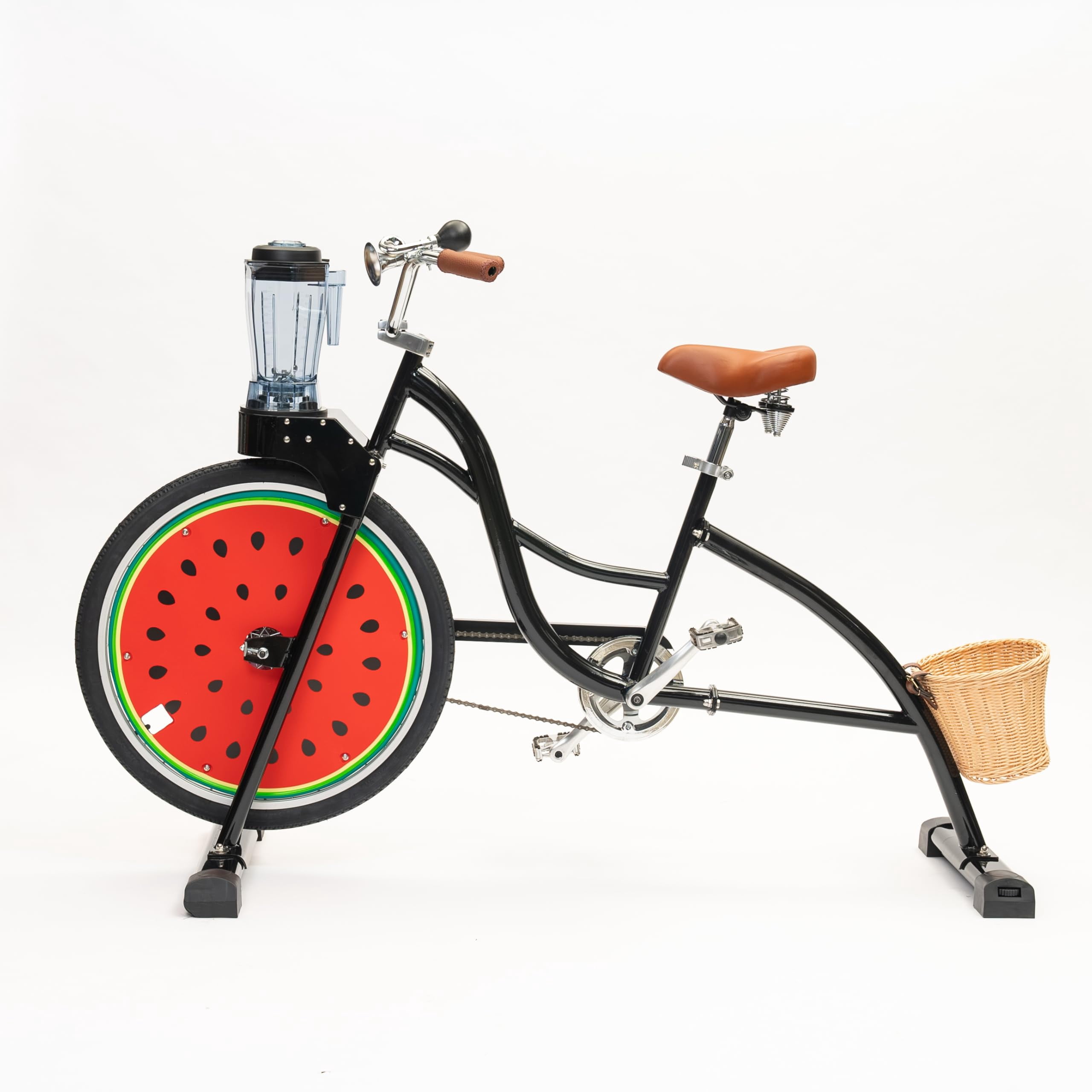 Blender Bike for Fitness, Smoothie Bike Juicer with Pedal, Stationary Bicycle for Party, Carnival, Camping, Indoor & Outdoor Use, Black