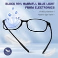 thumbnail image 3 of Gafas de lectura AQWANO Blue Light Blocking TR90 2.5, paquete de 4, 3 of 7