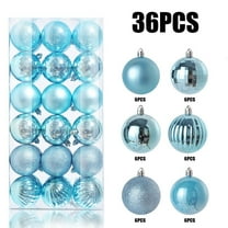 Christmas Decorations Clearance! Christmas Tree Decorations 36Pcs Christmas Xmas Tree Ball Bauble Christmas Hanging Ornaments for Home Party Yard Indoor Outdoor Sky Blue